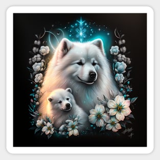 Samoyed Family Sticker